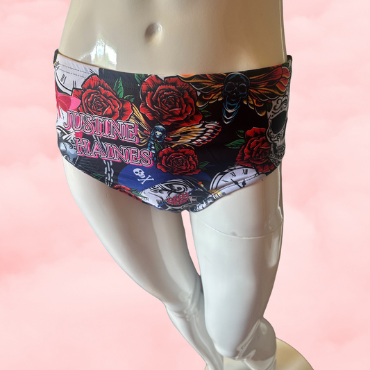 SKULLS & ROSES print Period Bikini BOTTOM