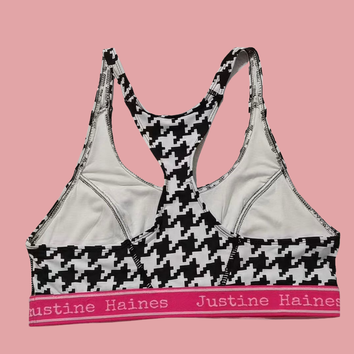 Wholesale Textured Houndstooth Jacquard TACTEL® X-Back Sports Bra for your  store - Faire
