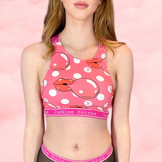 Sugary-Sweet Pink Bubble Gum Print – Justine Haines