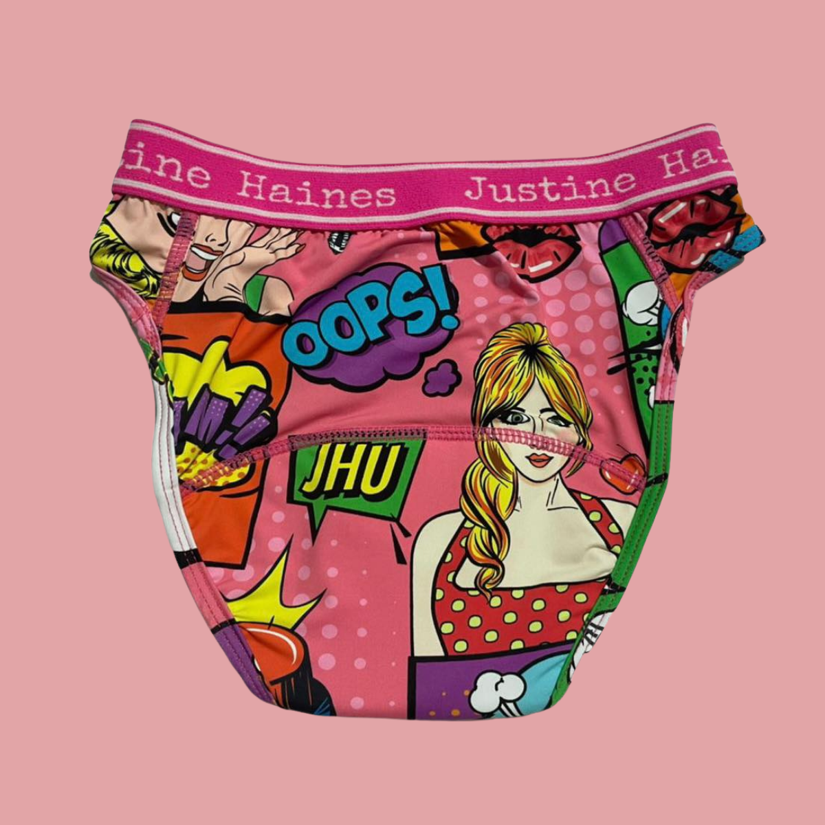 Low-Rise Period Panties in Hot Pink Pop Art – Justine Haines