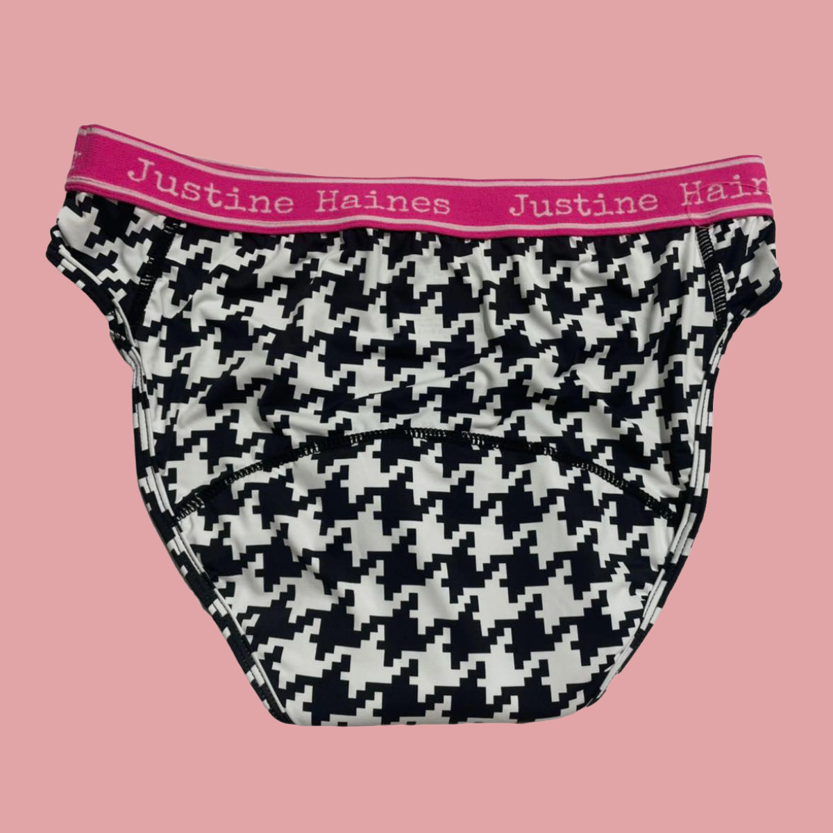 Low-Rise Period Panties in JH Logo with Leopard