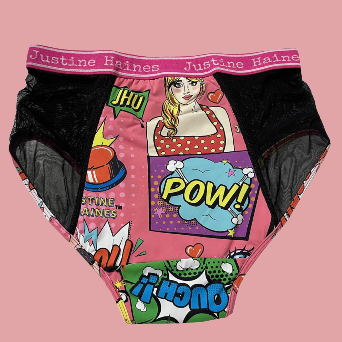 Chemical Sketch Pattern Women's Thongs Mesh Sexy Panty Underwear